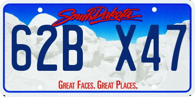 SD license plate 62BX47