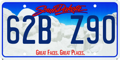 SD license plate 62BZ90