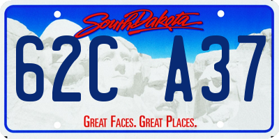 SD license plate 62CA37
