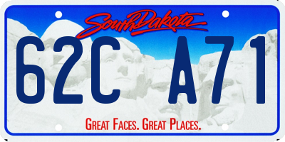 SD license plate 62CA71