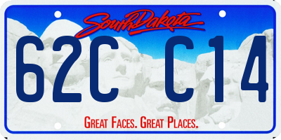 SD license plate 62CC14