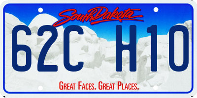 SD license plate 62CH10