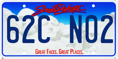 SD license plate 62CN02