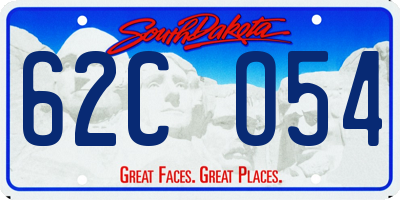 SD license plate 62CO54