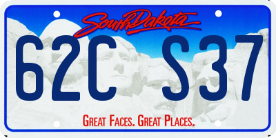 SD license plate 62CS37