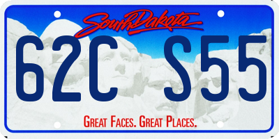SD license plate 62CS55