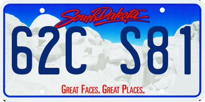 SD license plate 62CS81