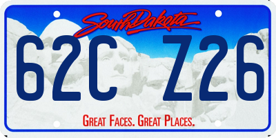 SD license plate 62CZ26