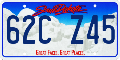 SD license plate 62CZ45