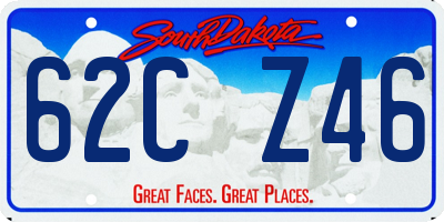 SD license plate 62CZ46