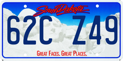 SD license plate 62CZ49