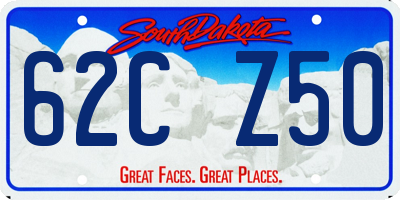 SD license plate 62CZ50