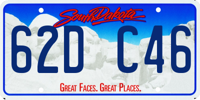 SD license plate 62DC46