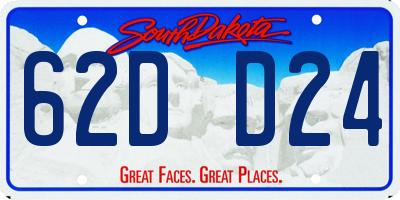 SD license plate 62DD24
