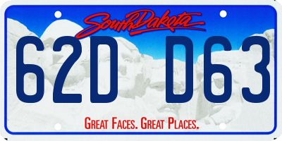 SD license plate 62DD63