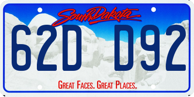 SD license plate 62DD92