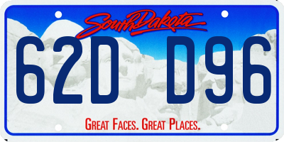 SD license plate 62DD96