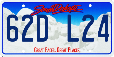 SD license plate 62DL24