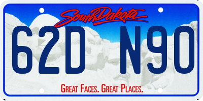 SD license plate 62DN90