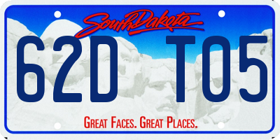 SD license plate 62DT05