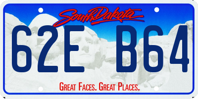 SD license plate 62EB64