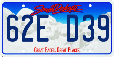SD license plate 62ED39