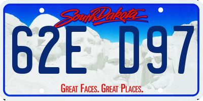 SD license plate 62ED97