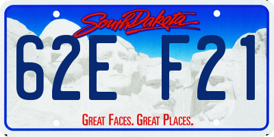 SD license plate 62EF21