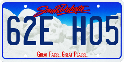 SD license plate 62EH05