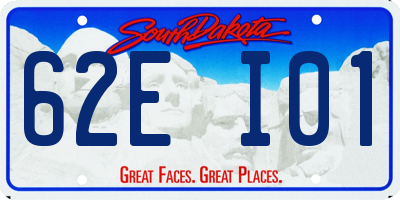SD license plate 62EI01