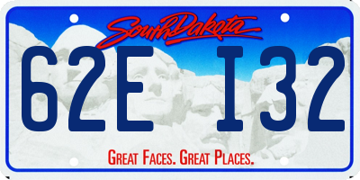 SD license plate 62EI32