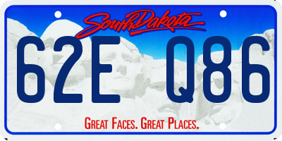 SD license plate 62EQ86