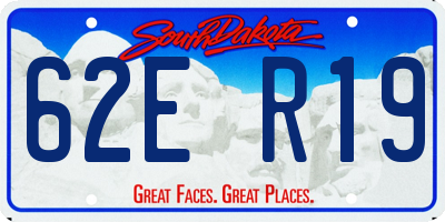 SD license plate 62ER19