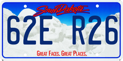 SD license plate 62ER26