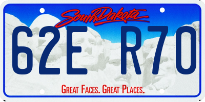 SD license plate 62ER70