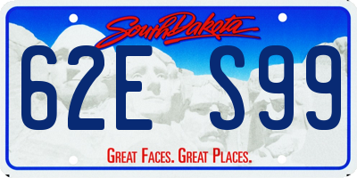 SD license plate 62ES99
