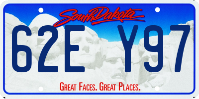 SD license plate 62EY97