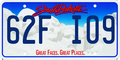 SD license plate 62FI09