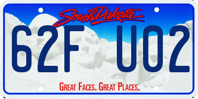 SD license plate 62FU02