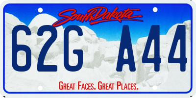 SD license plate 62GA44