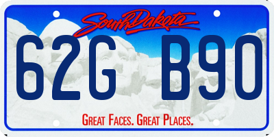 SD license plate 62GB90
