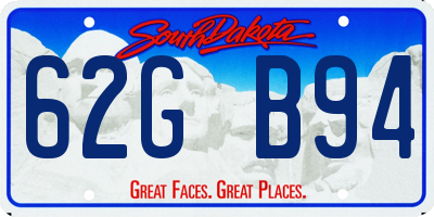 SD license plate 62GB94