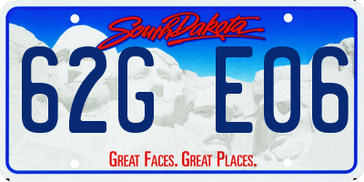 SD license plate 62GE06