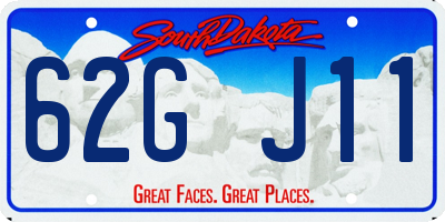 SD license plate 62GJ11