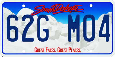 SD license plate 62GM04