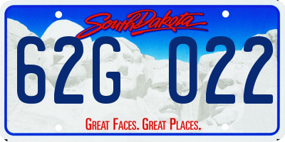 SD license plate 62GO22