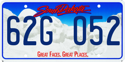 SD license plate 62GO52