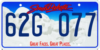 SD license plate 62GO77
