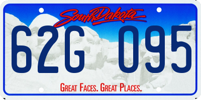 SD license plate 62GO95