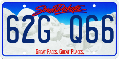SD license plate 62GQ66